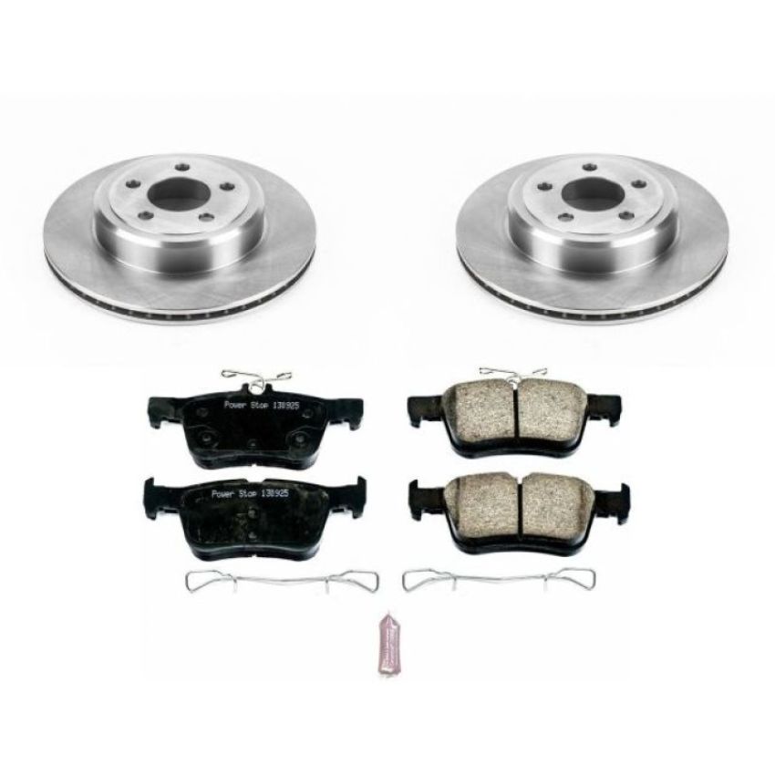 PowerStop KOE6817 OE Stock Replacement Low-Dust Ceramic Brake Pad and Rotor Kit