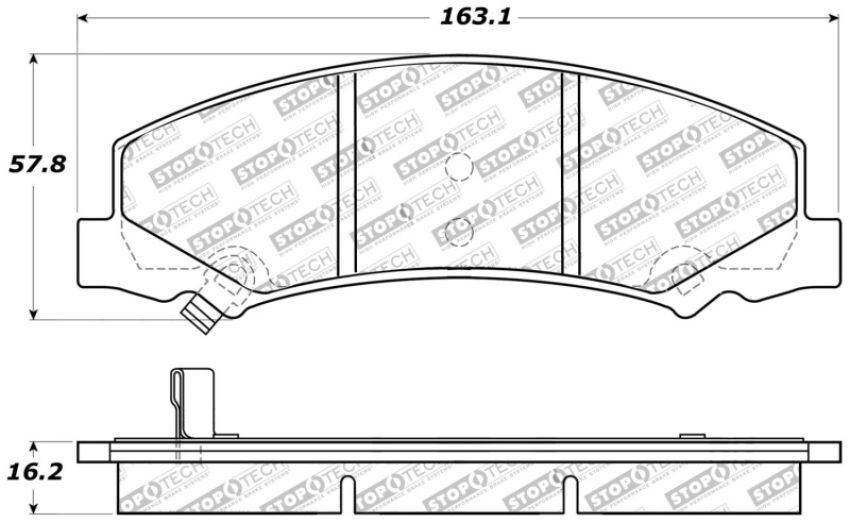 Stoptech 309.11590 Sport Brake Pads w/Shims and Hardware - Rear