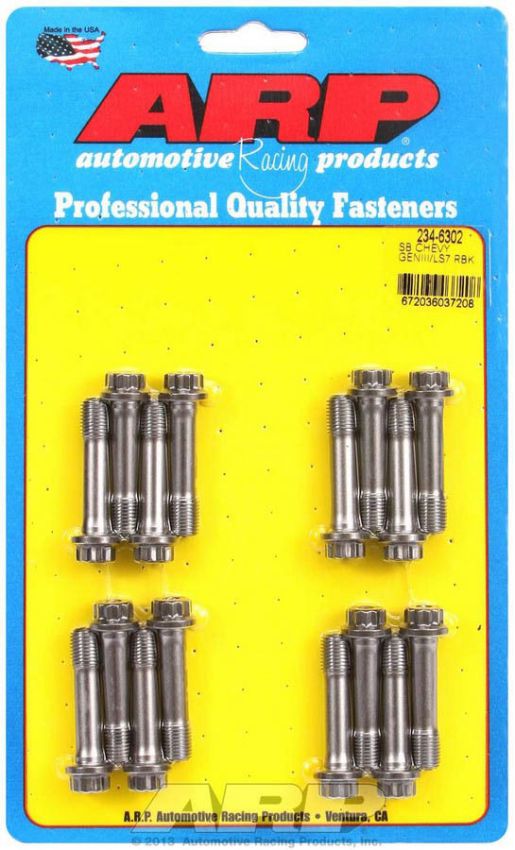 ARP ARP234-6302 SBC Rod Bolt Kit - Fits GM LS7 2000 Series