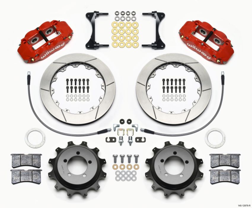 Wilwood 140-12878-R Narrow Superlite 4R Rear Kit 12.88in Red 99-05 WRX / 99-07 Impreza