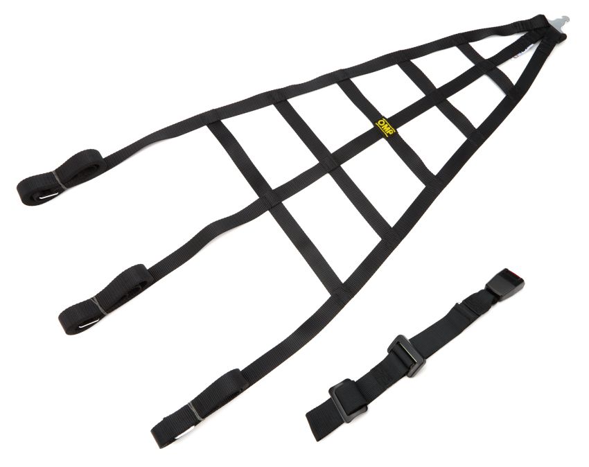 OMP RACING, INC. OMPNA0-1876 Window Net Racing Polyester Black
