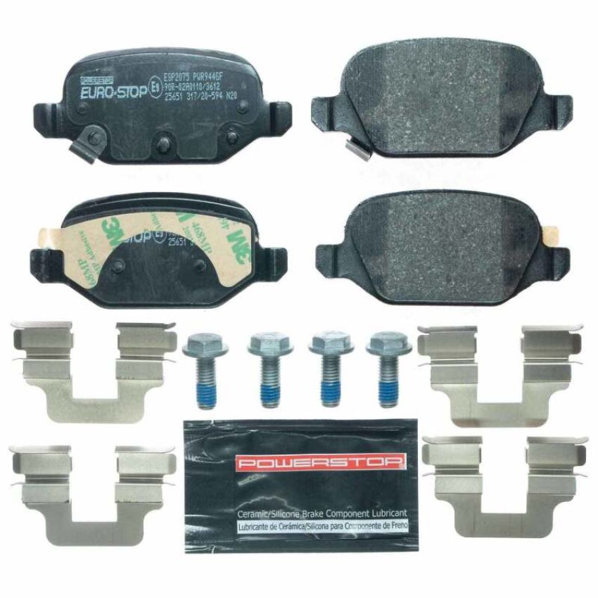 PowerStop ESP2075 EuroStop ECE-R90 Certified Brake Pad Set