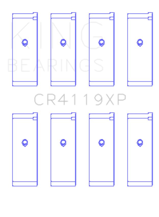 King Engine Bearings CR4119XP King Mitsubishi 4G91/4G92/4G93 16V XP - Series Performance Rod Bearing Set - Size STD