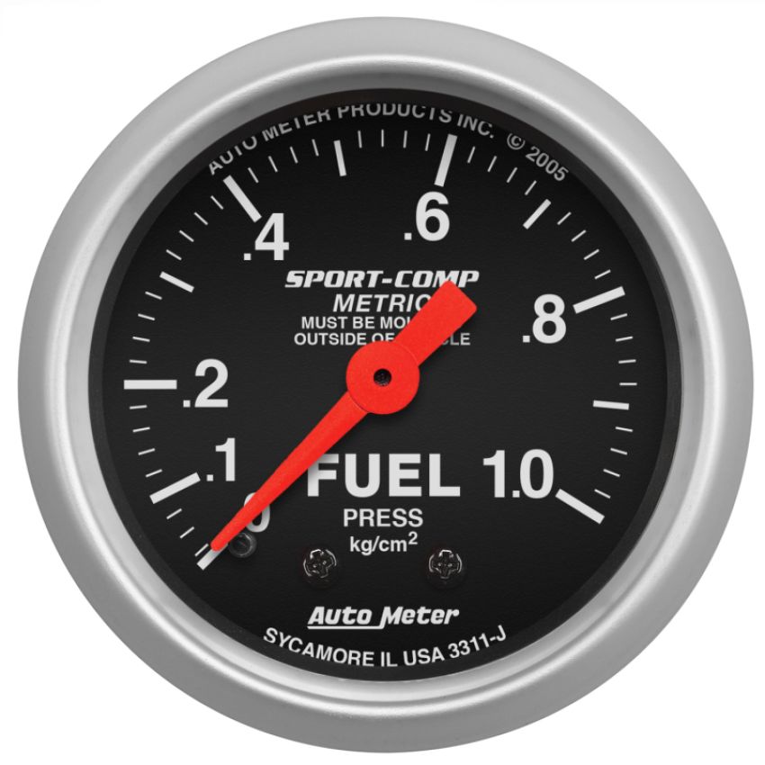 AutoMeter 3311-J GAUGE, FUEL PRESSURE, 2 1/16