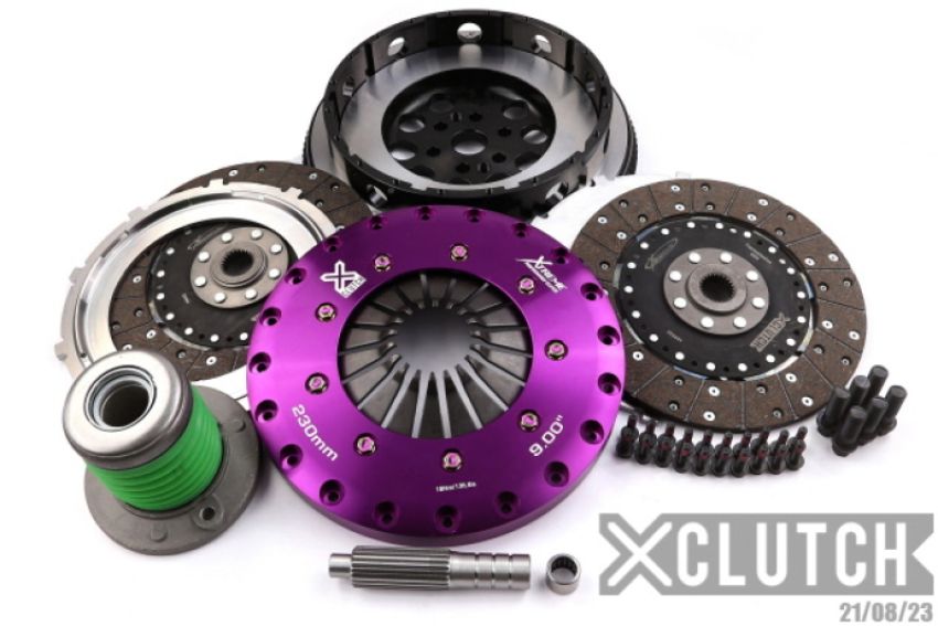 XCLUTCH XKFD23697-2G 15-23 Ford Mustang EcoBoost Premium 2.3L 9in Twin Solid Organic Clutch Kit
