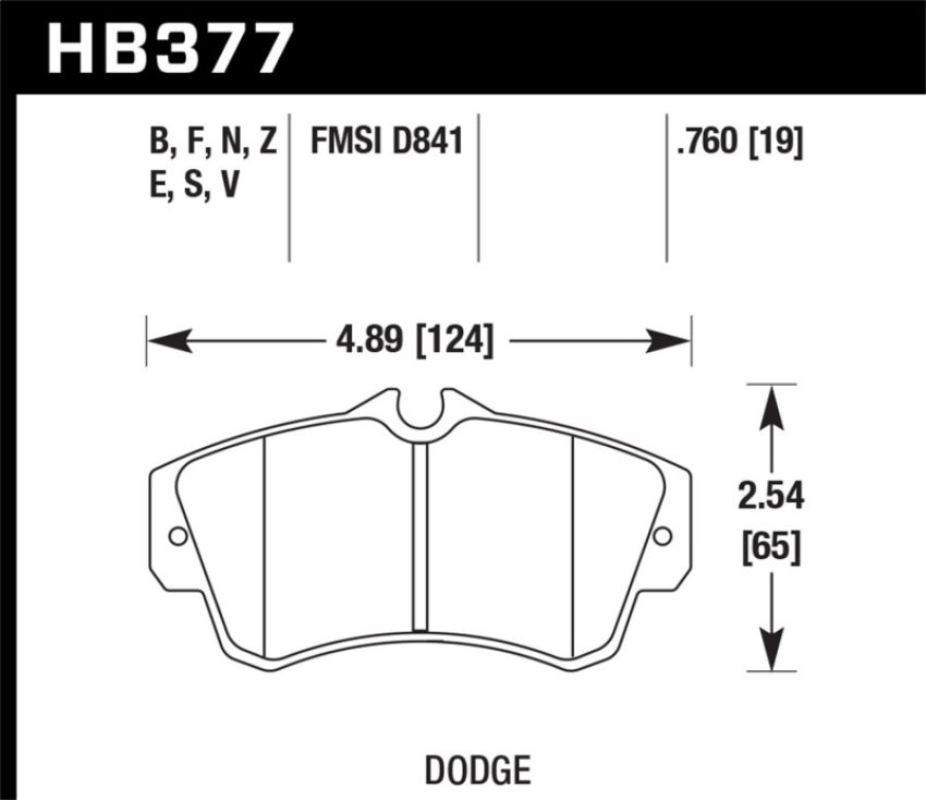 Hawk Performance HB377N.760 HP Plus Disc Brake Pad