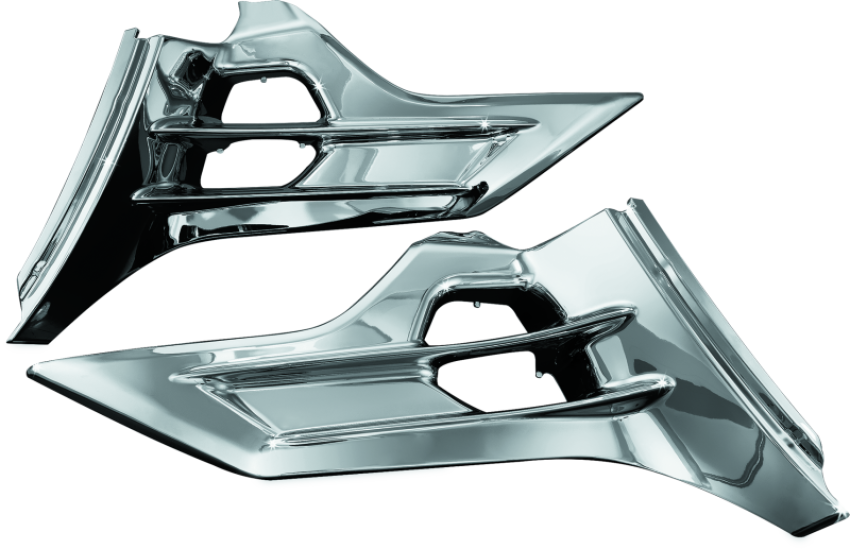 Kuryakyn 7368 Louvered Battery Box Covers 12-17 Honda GL1800 Chrome