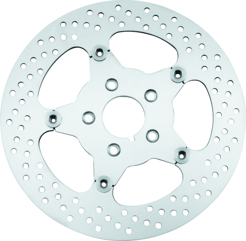 Bikers Choice 619979 00-17 Big Twin 11.5 Inch Polished Front Stainless Mirror Fltg Rotor Repl H-D 44156-00