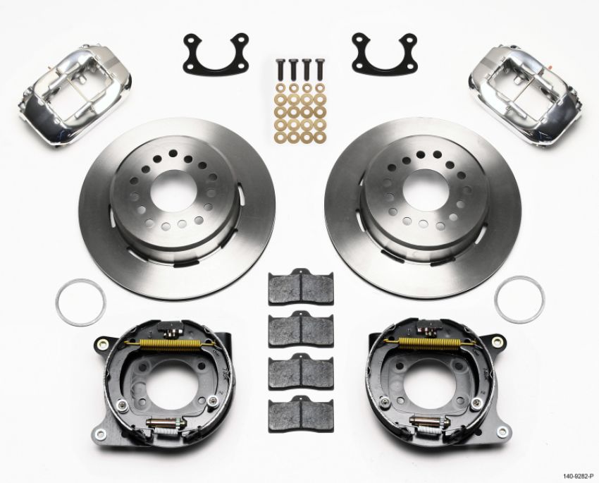 Wilwood 140-9282-P Forged Dynalite P/S Park Brake Kit Polish Small Ford 2.50in Offset