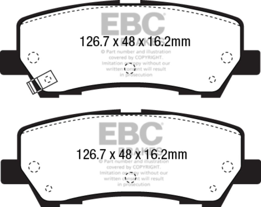 EBC Brakes DP33043C Redstuff Ceramic Low Dust Brake Pads