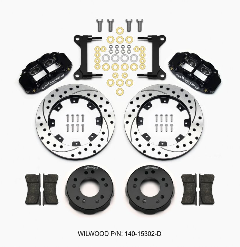 Wilwood 140-15302-D Narrow Superlite 6R Front Kit 12.19in Drilled 63-87 C10 w/  Pro Spindles