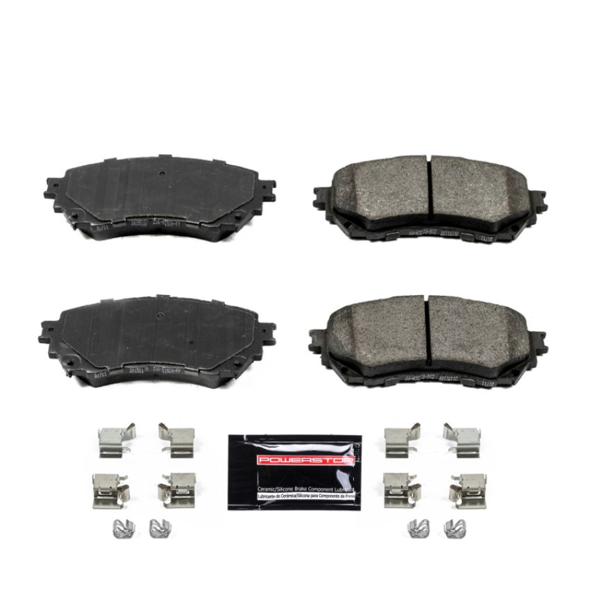 PowerStop Z23-1711 PowerStop - Z23 Daily Driver Carbon-Fiber Ceramic Brake Pads with Hardware Kit