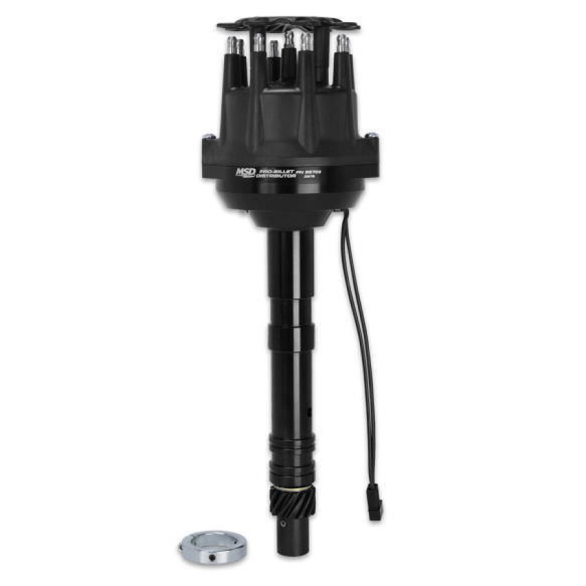 MSD IGNITION MSD85703 Chevy V8 Pro Billet Distributor Black Finish