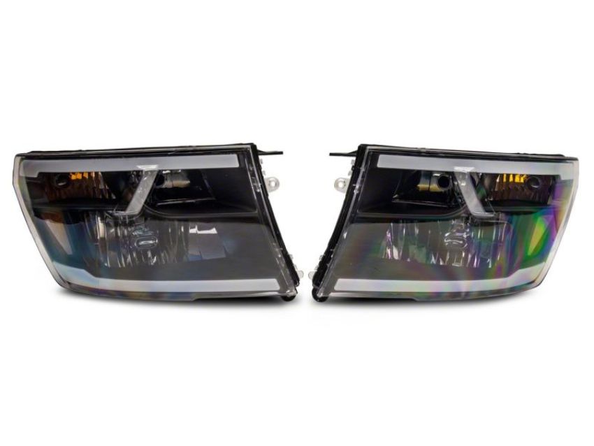 Raxiom R131482 09-18 Dodge RAM 1500/2500/3500 Axial Headlights w/ SEQL LED Bar- Blk Housing (Clear Lens)