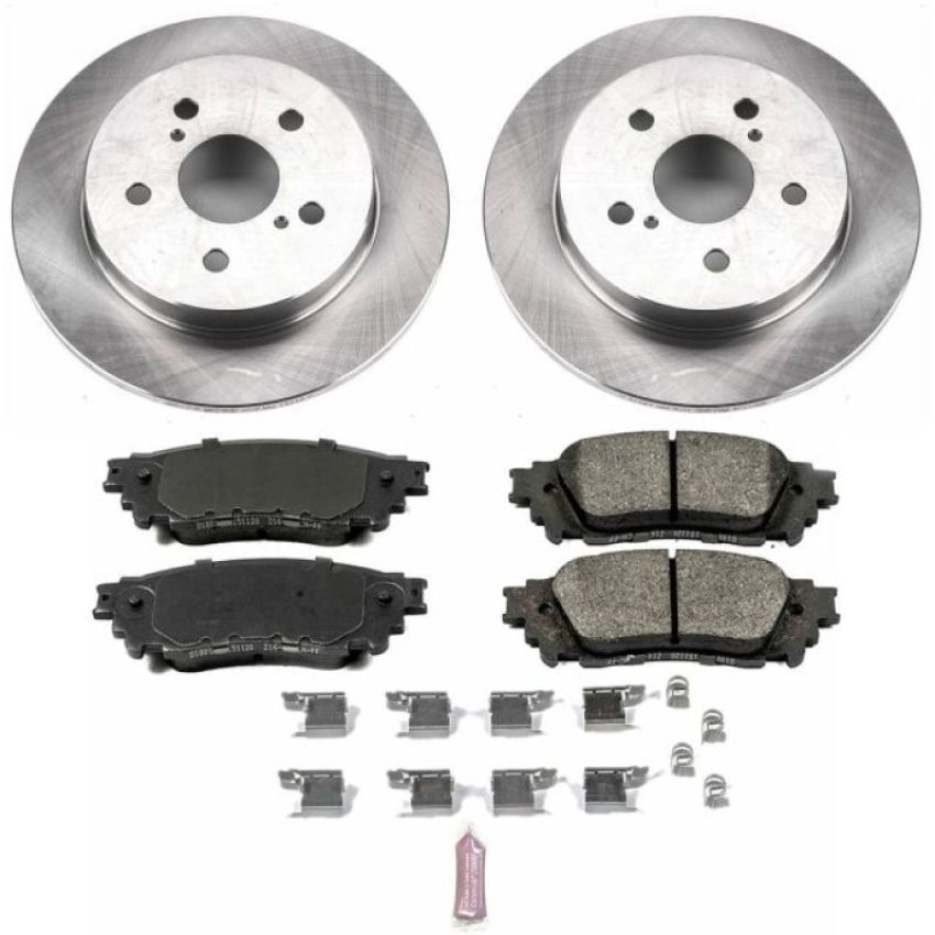 PowerStop KOE7739 OE Stock Replacement Low-Dust Ceramic Brake Pad and Rotor Kit
