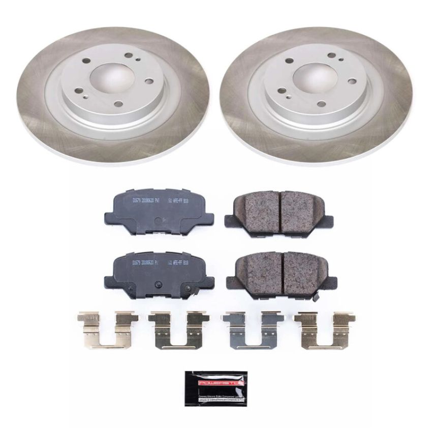 PowerStop SC6976 Semi-Coated Rotor and Low-Dust Ceramic Brake Pad Kit