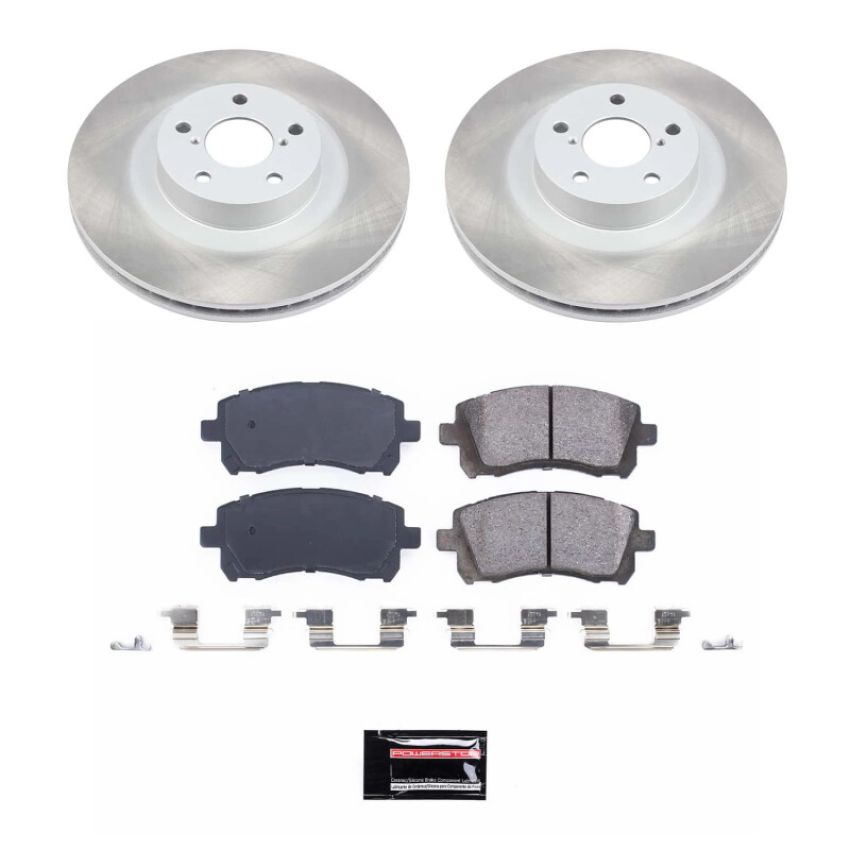 PowerStop SC2369 Semi-Coated Rotor and Low-Dust Ceramic Brake Pad Kit