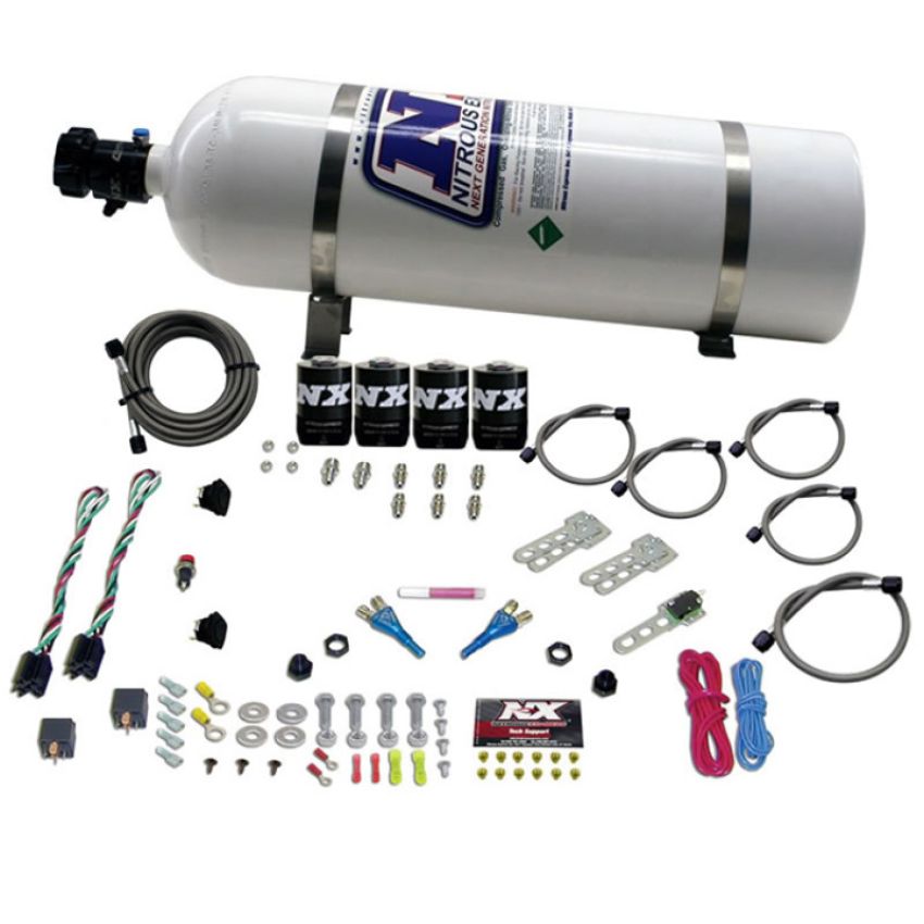 Nitrous Express 20224-15 GM EFI DUAL STAGE (50-150HP X 2) WITH 15LB BOTTLE