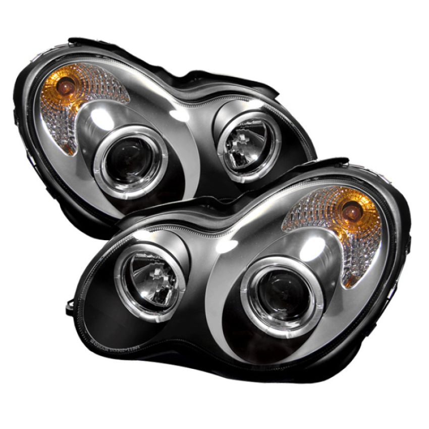 SPYDER 5011251 Projector Headlights - LED Halo - Black