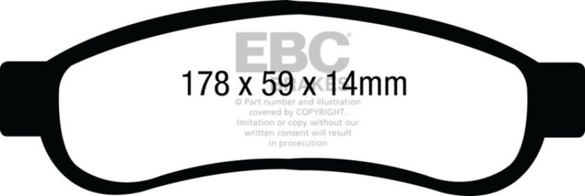 EBC Brakes DP61893 6000 Series Greenstuff Truck/SUV Brakes Disc Pads