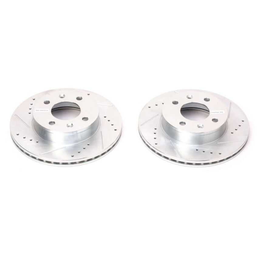 PowerStop JBR1160XPR PowerStop Evolution Performance Drilled, Slotted & Plated Brake Rotor Pair