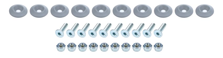 ALLSTAR PERFORMANCE ALL18685 Countersunk Bolt Kit Silver 10pk