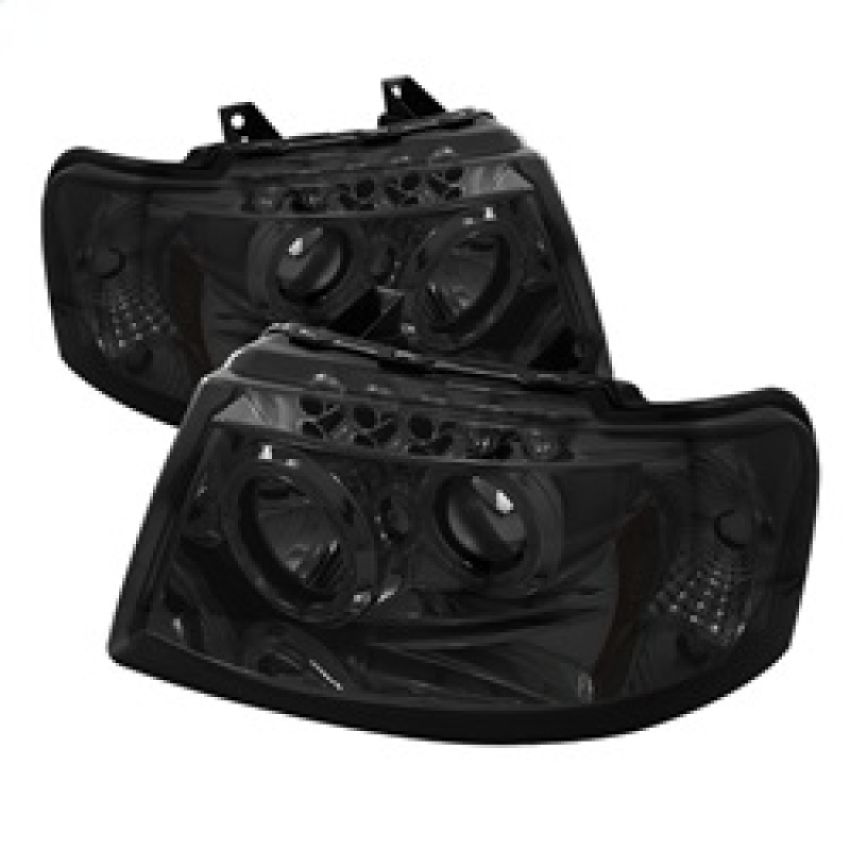 SPYDER 5033918 Projector Headlights - LED Halo - Smoke