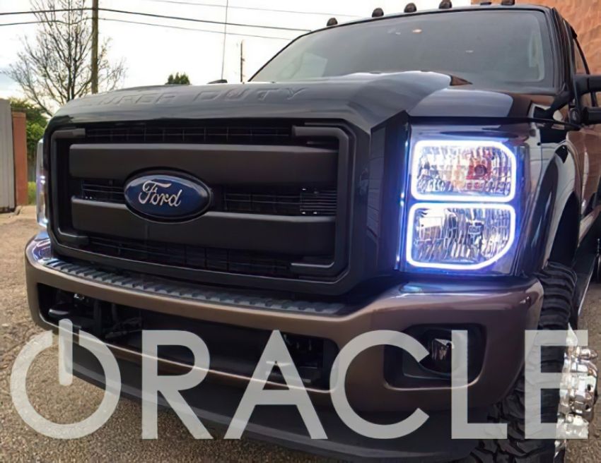 Oracle Lighting 8158-001 LED Pre-Assembled Headlights, Chrome Bezel, White
