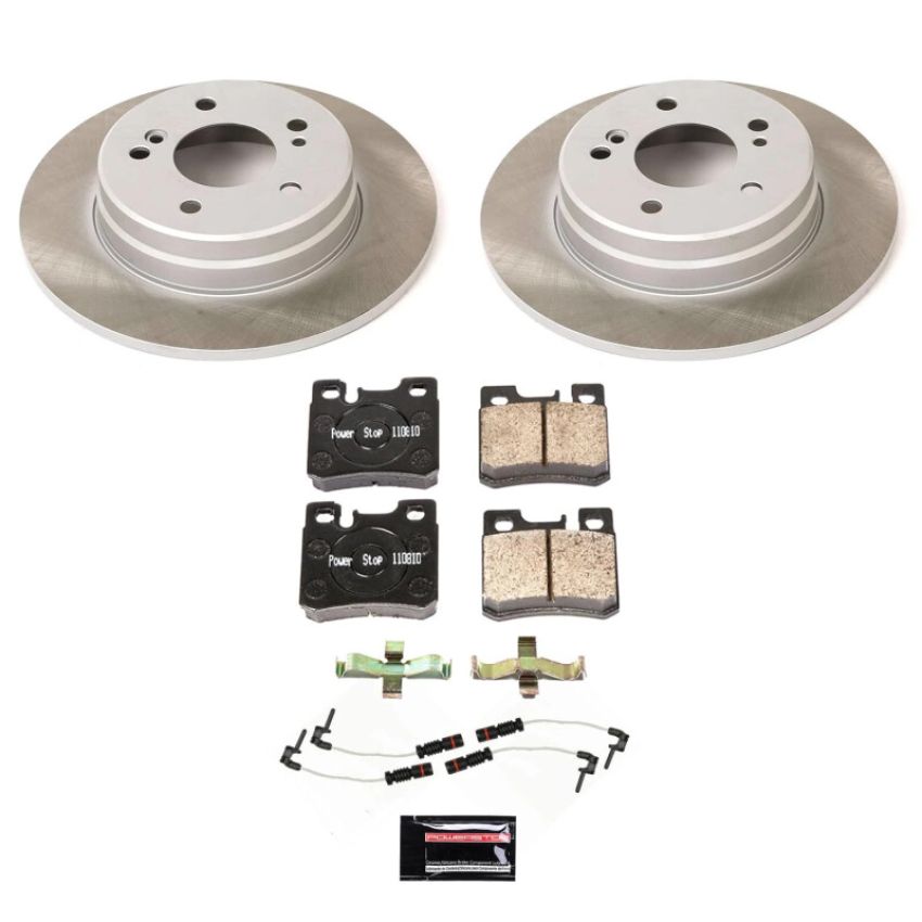 PowerStop SC6333 Semi-Coated Rotor and Low-Dust Ceramic Brake Pad Kit