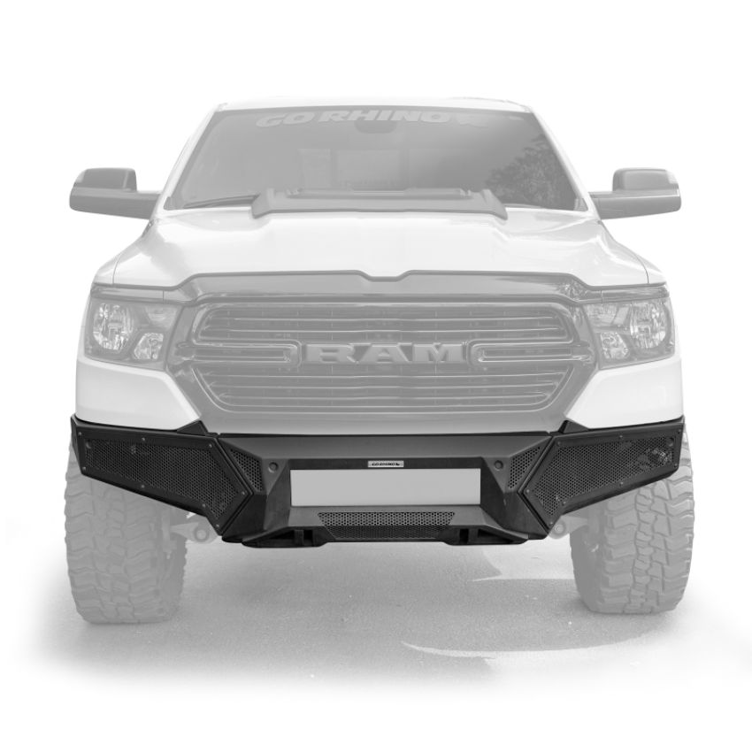 Go Rhino 34130T 19-24 Ram 1500 (Excl. Rebel/Warlock/TRX) Element FR Bumper w/Fixed Lgt Bar Mount - Tex. Blk