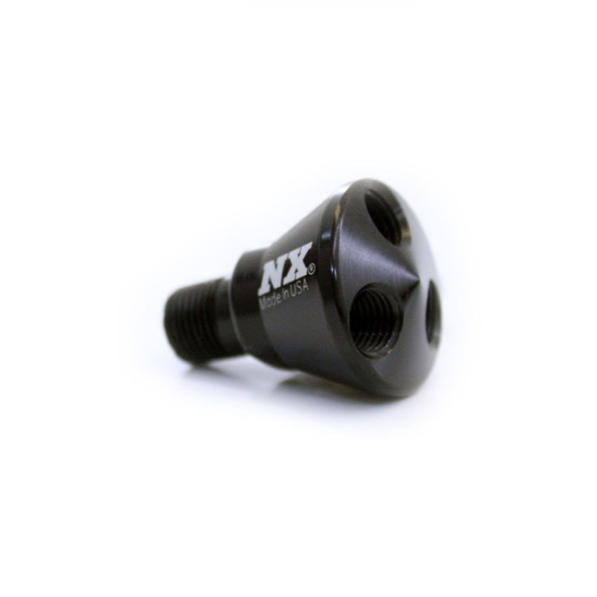 Nitrous Express 15018 3 PORT SHOWERHEAD DIST BLOCK (BLACK)