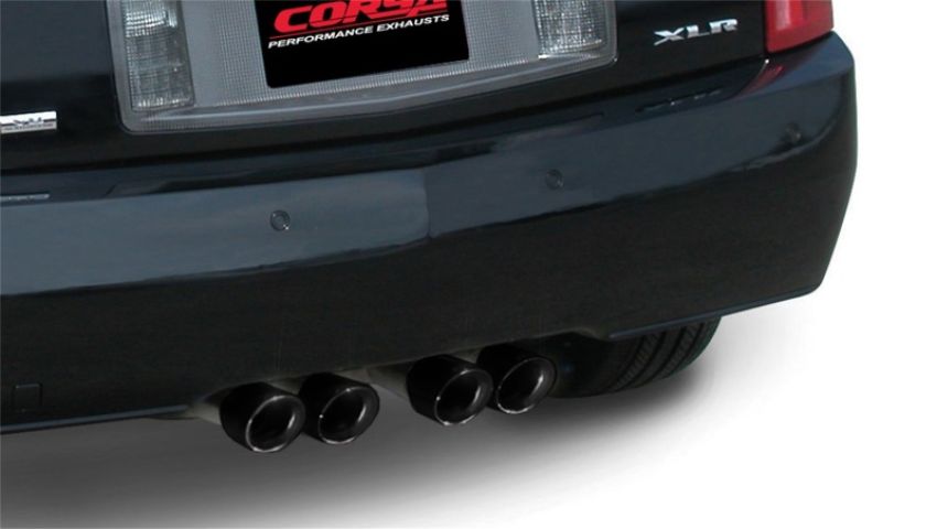 CORSA Performance 14156BLK Corsa 2004-2008 Cadillac XLR 4.6L 25in Cat-Back Dual Rear w Twin 35in Black Pro-Series Tips