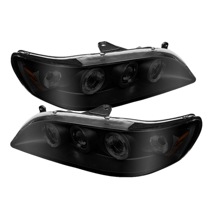 SPYDER 5010728 Projector Headlights - LED Halo - Amber Reflector - Black