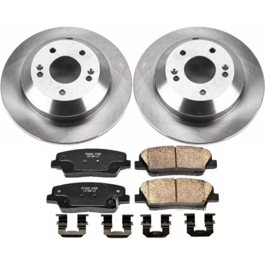 PowerStop KOE7062 OE Stock Replacement Low-Dust Ceramic Brake Pad and Rotor Kit
