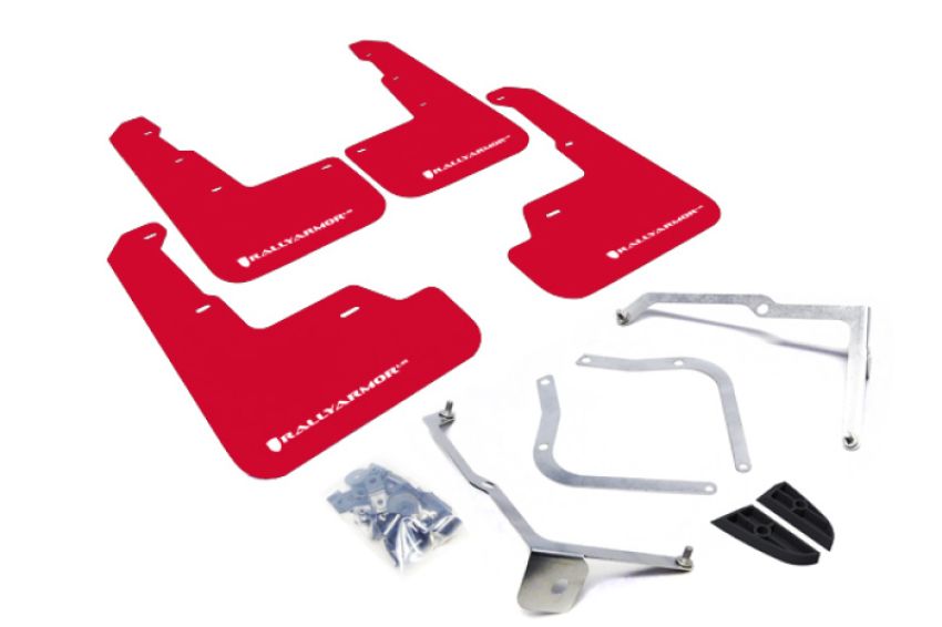 Rally Armor MF32-UR-RD/WH Red Mud Flap/White Logo