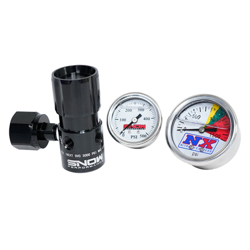 Snow Performance SNO-354G Billet Adjustable Co2 Regulator (0-475PSI) with Gauges