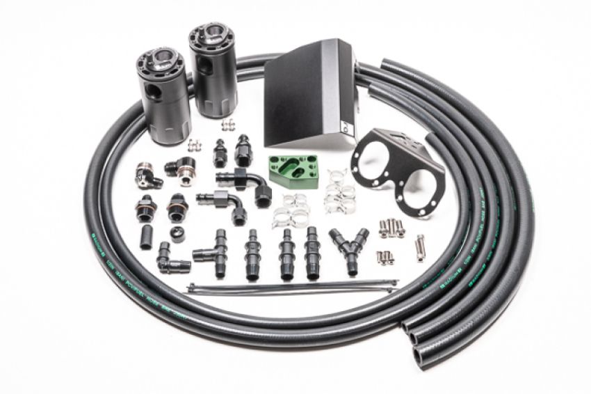 Radium Engineering 20-0608-FL DUAL CATCH CAN KIT, 02-21 SUBARU EJ TURBO, FLUID LOCK