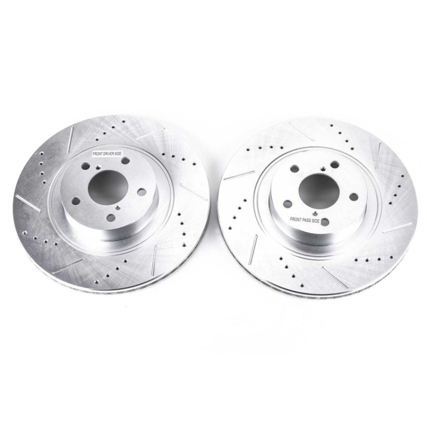PowerStop JBR1165XPR PowerStop Evolution Performance Drilled, Slotted & Plated Brake Rotor Pair