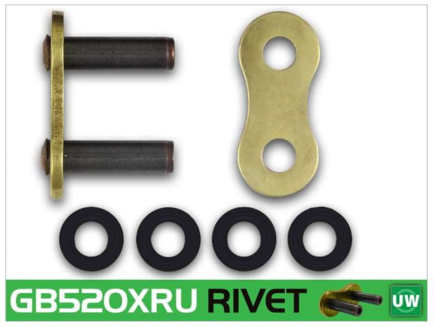 RK Chain GB520XRU-RL GB520XRU-RIVET - Gold