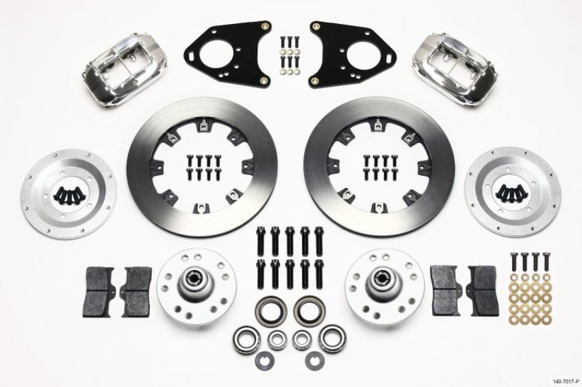 Wilwood 140-7017-P Forged Dynalite Front Kit 12.19in Polished 71-80 Pinto/Mustang II Disc & Drum