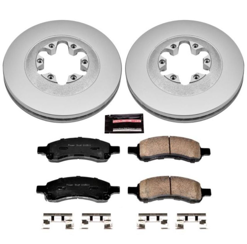 PowerStop CRK5405 Genuine Geomet Coated Rotor and Low-Dust Ceramic Brake Pad Kit