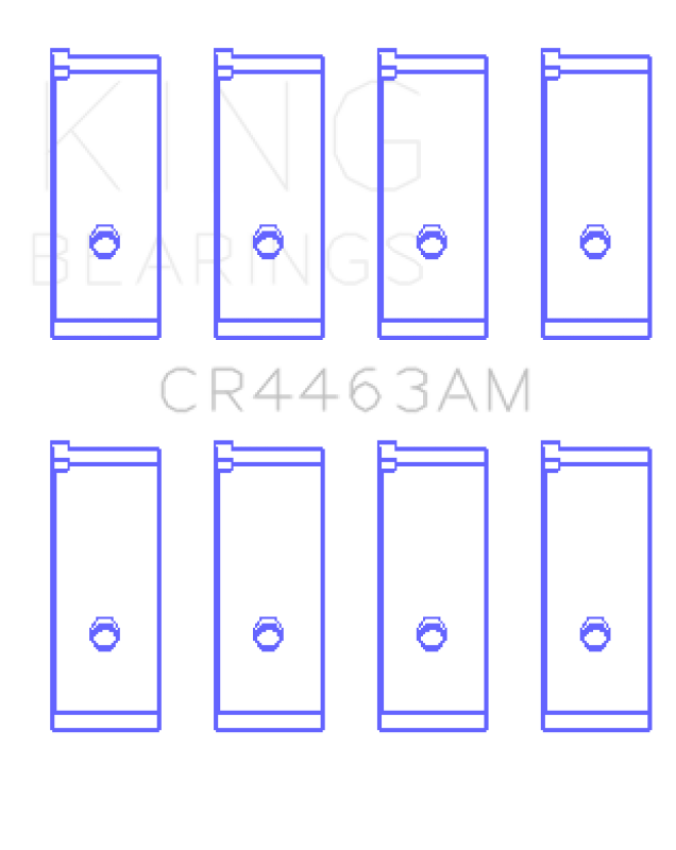 King Engine Bearings CR4463AM0.5 Honda Civic 1438Cc (Size +0.50mm) Connecting Rod Bearing Set
