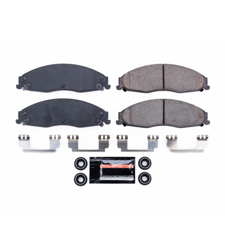 PowerStop Z23-921 PowerStop - Z23 Daily Driver Carbon-Fiber Ceramic Brake Pads with Hardware Kit