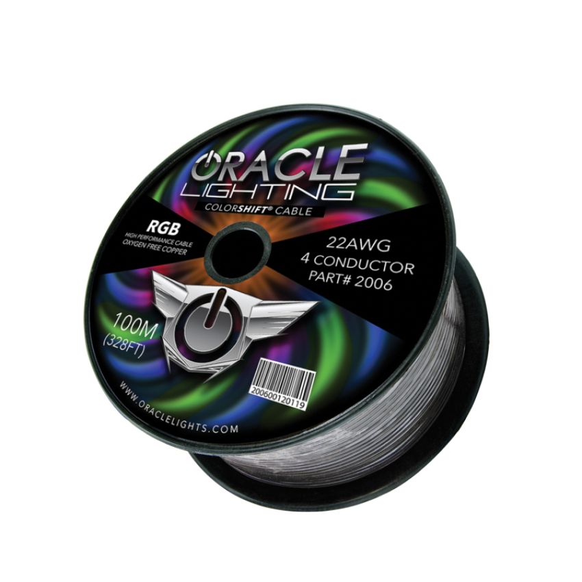Oracle Lighting 2006-504 22AWG 4 Conductor RGB Installation Wire 100M Spool, 328 ft.