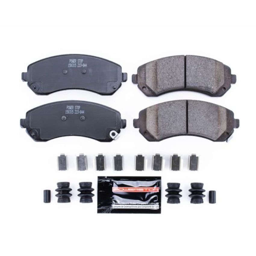 PowerStop Z23-844 PowerStop - Z23 Daily Driver Carbon-Fiber Ceramic Brake Pads with Hardware Kit