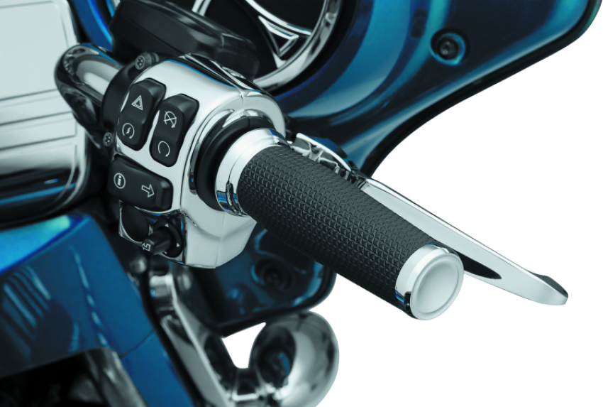 Kuryakyn 5942 Thresher Grips Throttle-By-Wire Chrome