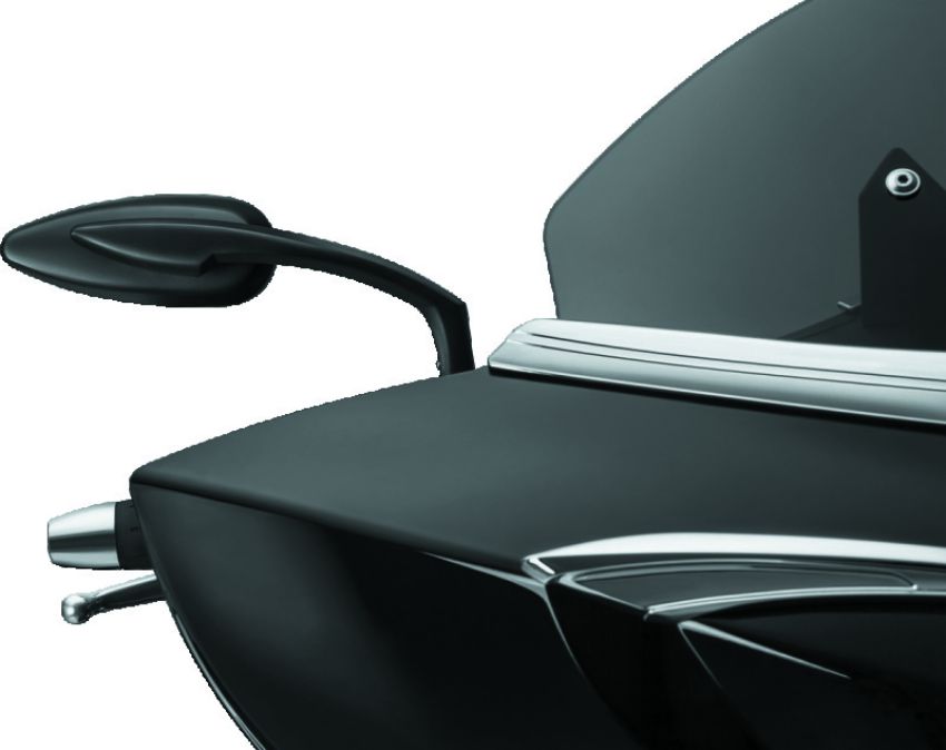 Kuryakyn 1708 Teardrop Mirrors Satin Black