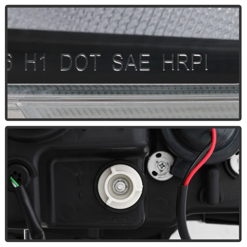 SPYDER 5086099 Projector Headlight W/ LED Sequential Turn Signal Lights - Black