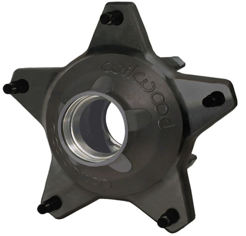 Wilwood 270-6735BD Hub-Starlite 55 Front w/Cap Std. Offset 5/8 Studs-Drilled-Black