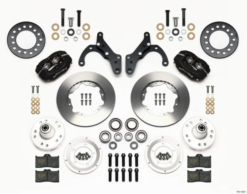 Wilwood 140-12021 Forged Dynalite Front Kit 11.00in 65-68 Chevy Impala -Drum Spindle